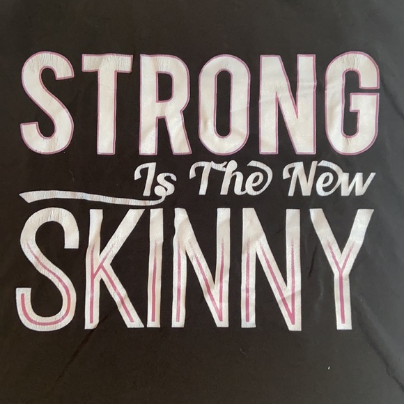 Strong is the new skinny black racer back tank top size small - Picture 2 of 7